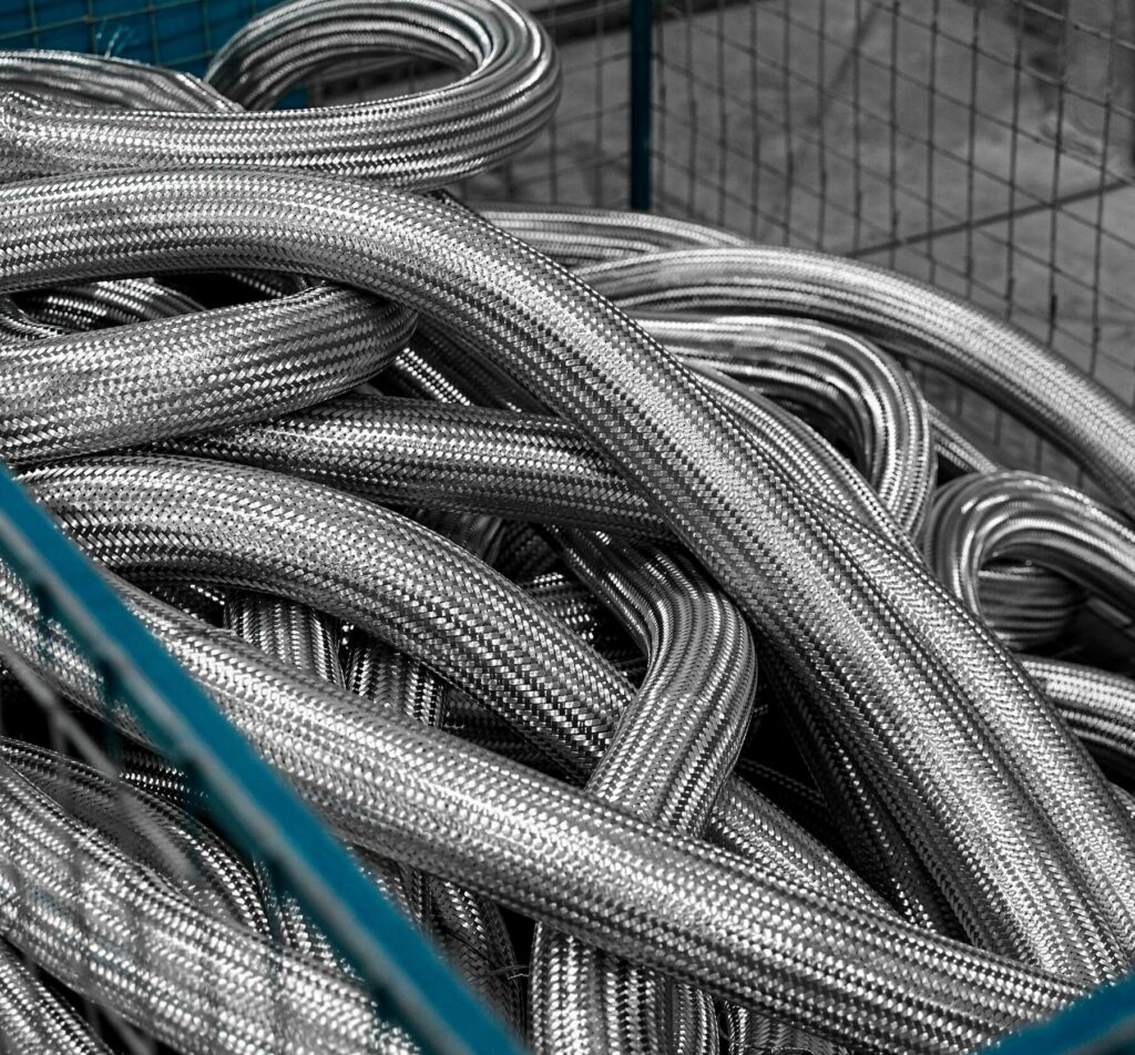 coiled stainless steel braided flexible hoses