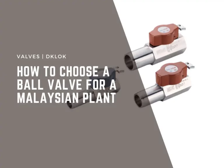 how to choose a ball valve for a malaysian plant